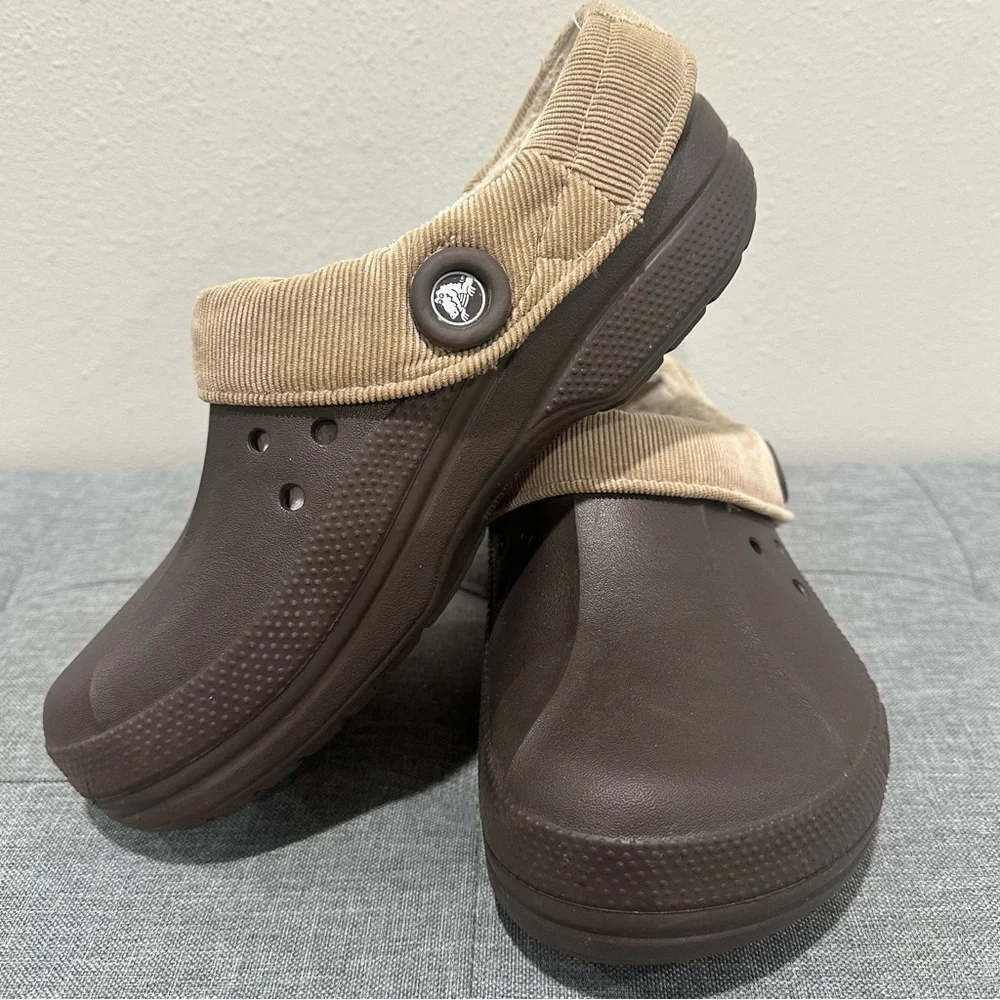 CROCS Blitzen Lined Brown Clogs